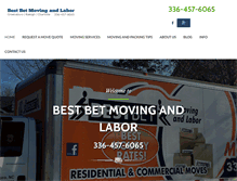 Tablet Screenshot of bestbetmovingandlabor.com